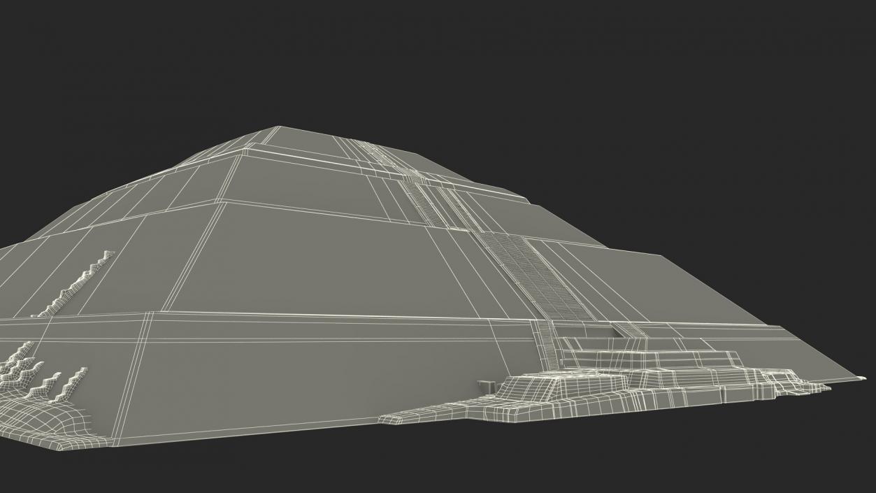 3D model Teotihuacan Pyramid of the Sun