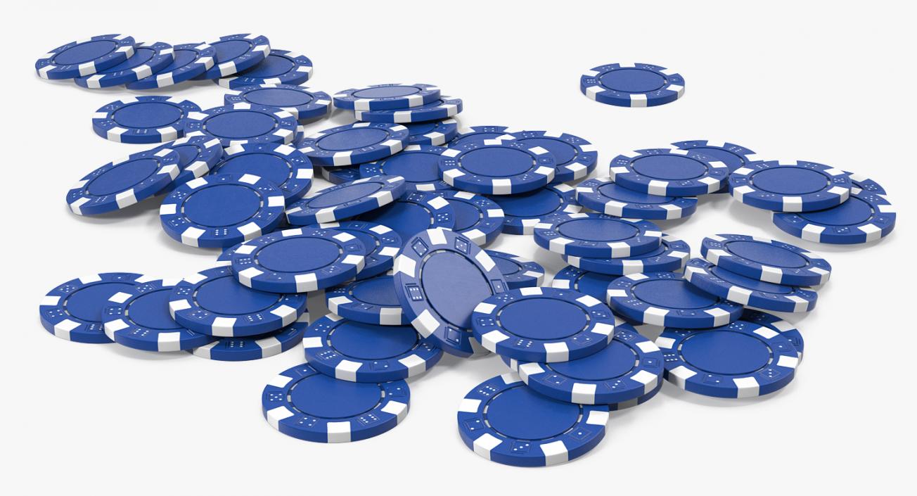 3D Blank Poker Chip