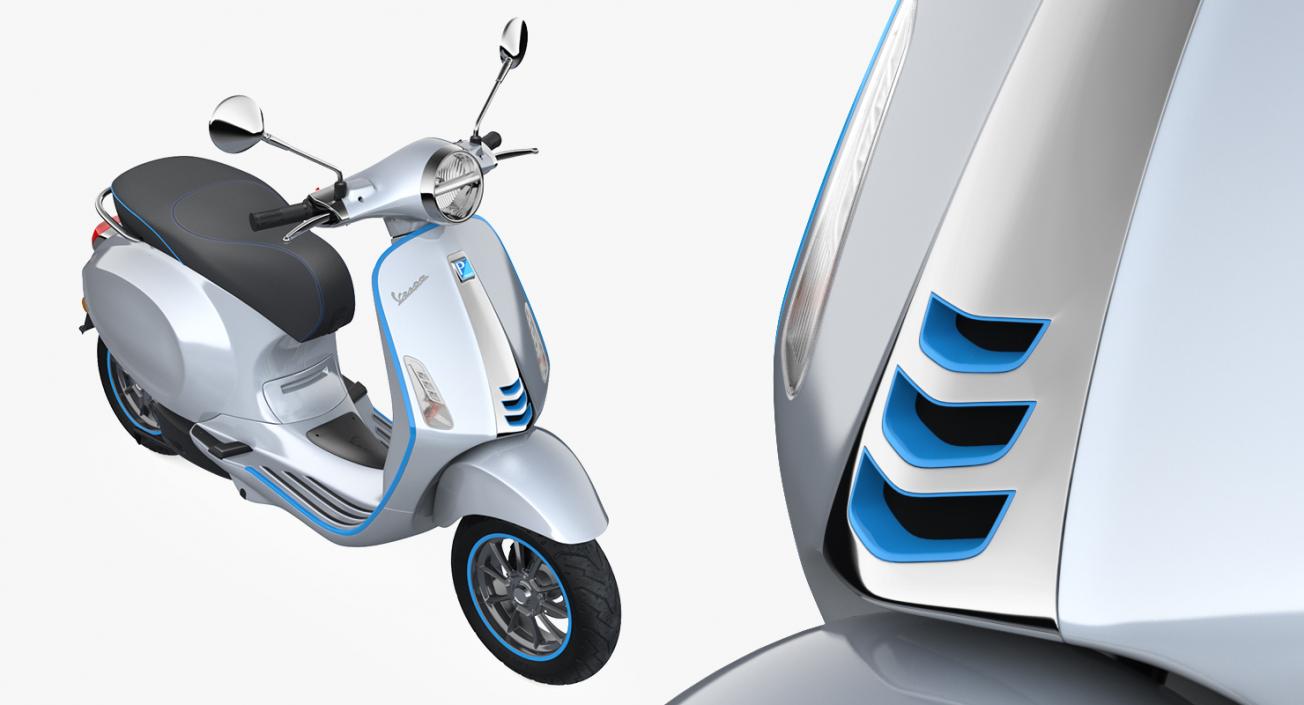 3D model Vespa Elettrica 2019 Scooter Rigged