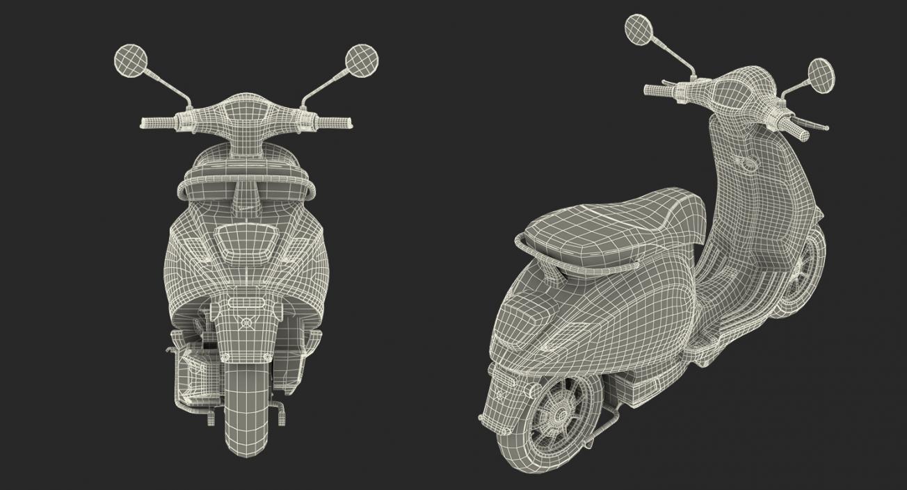 3D model Vespa Elettrica 2019 Scooter Rigged