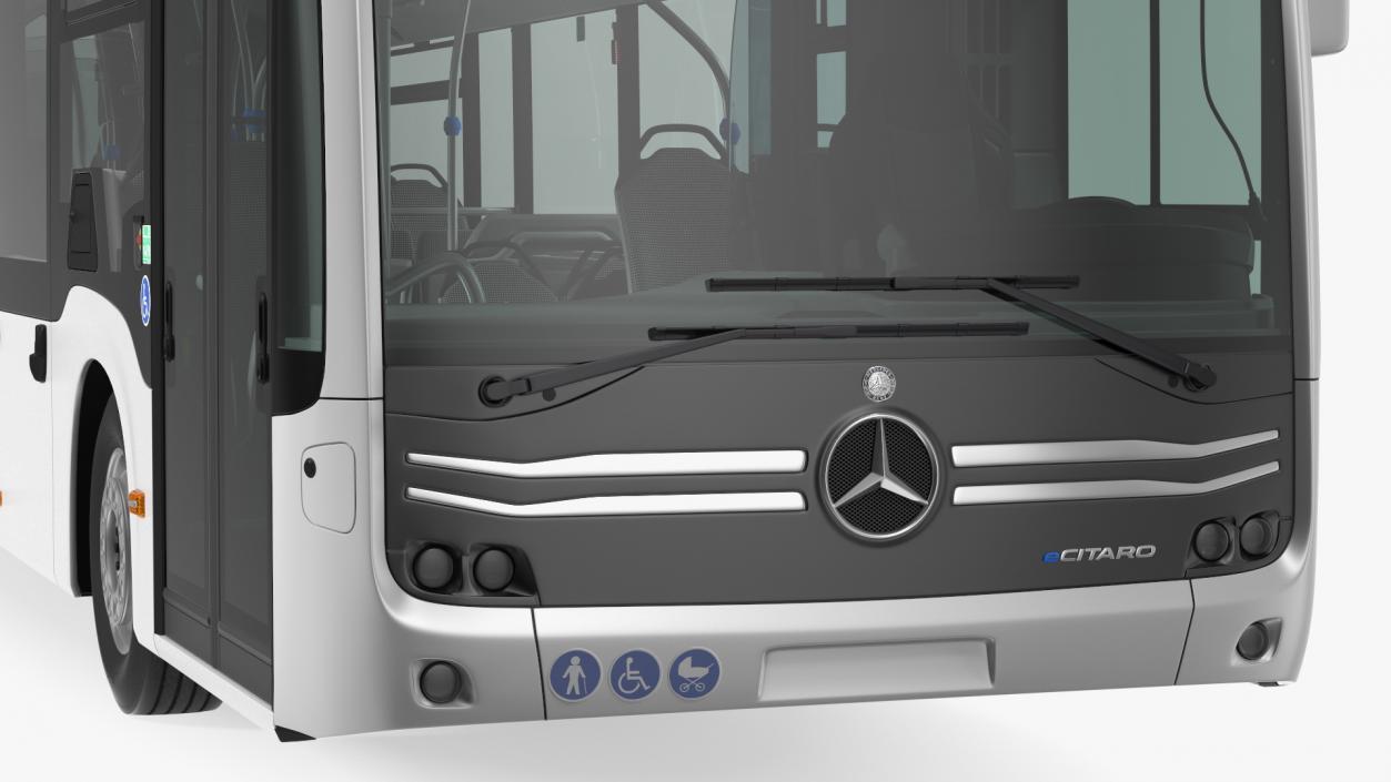 Mercedes-Benz eCitaro Three Doors Rigged for Cinema 4D 3D model