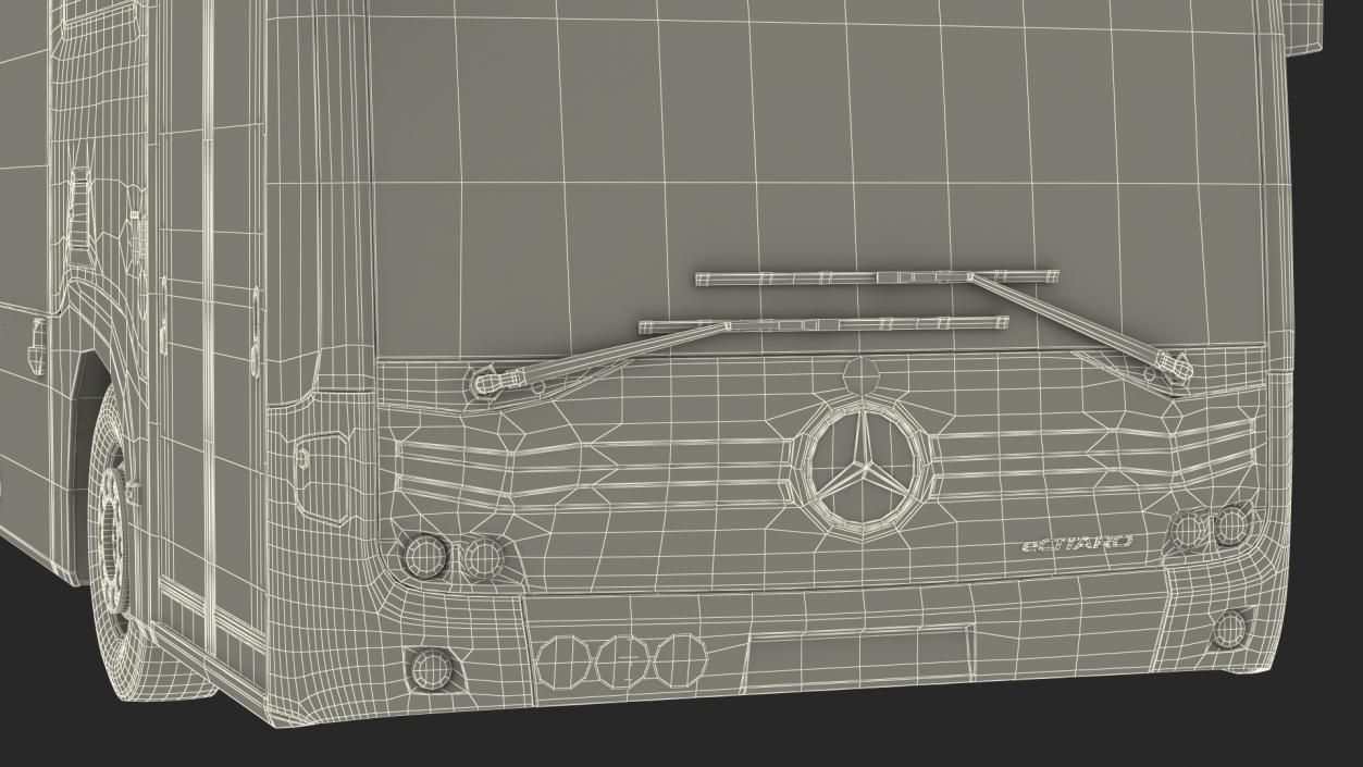 Mercedes-Benz eCitaro Three Doors Rigged for Cinema 4D 3D model