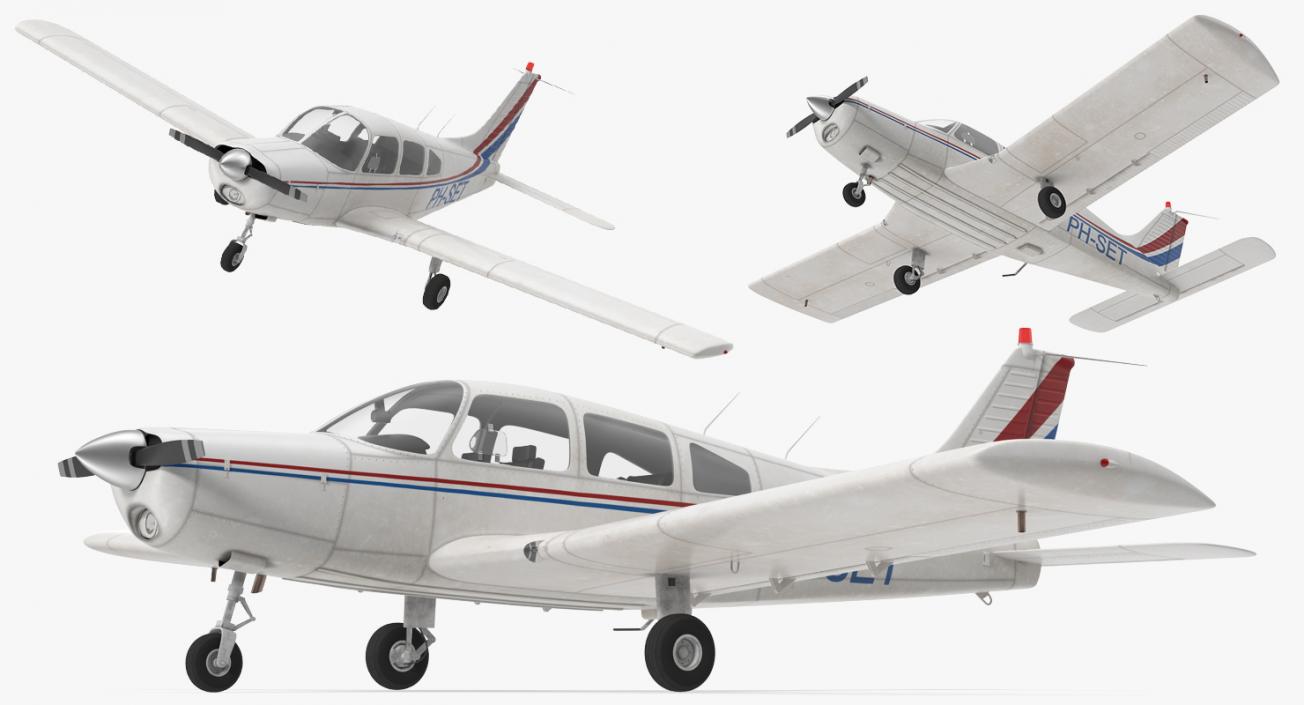 Civil Utility Aircraft Piper PA 28-161 Cherokee 3D