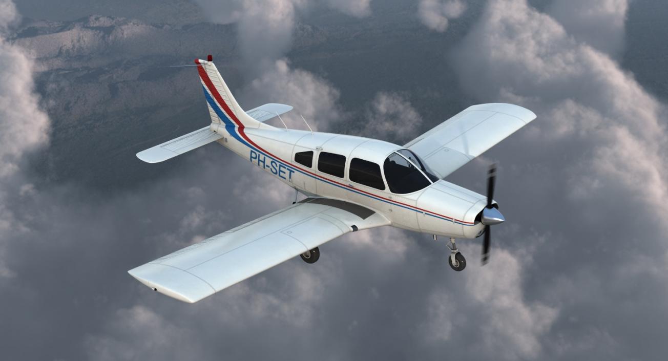 Civil Utility Aircraft Piper PA 28-161 Cherokee 3D