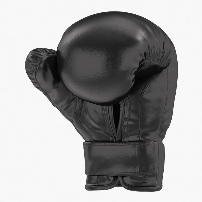 Boxing Glove Black Clenched Fist 3D