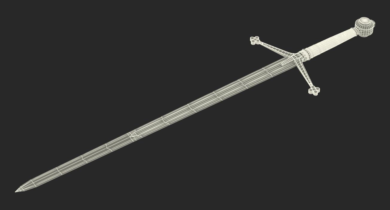 3D Scottish Claymore Sword model