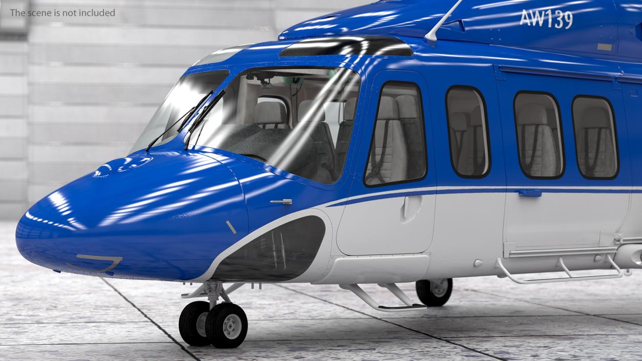3D AgustaWestland AW139 Helicopter