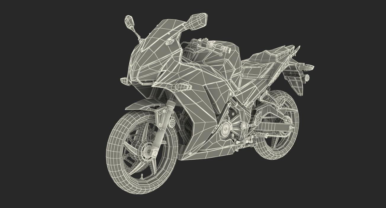 3D Honda CBR300R 2016 Lightweight Motorcycle Rigged model