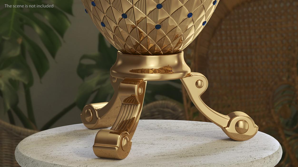 3D Faberge Golden Egg Open model