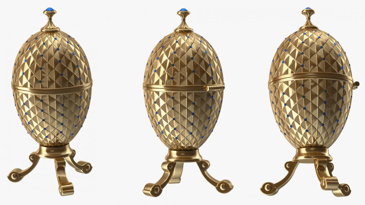 3D Faberge Golden Egg Open model