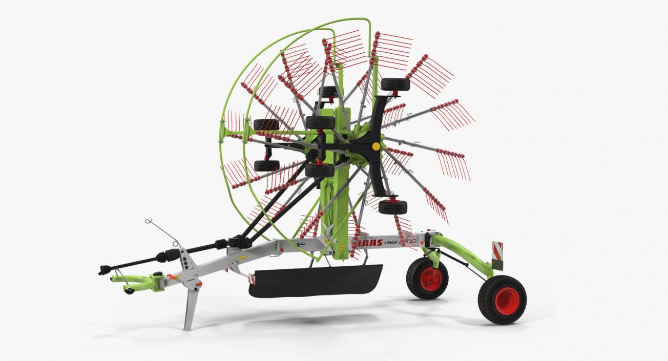 3D Twin Rotor Hay Rake Claas Liner 2700 Parked model