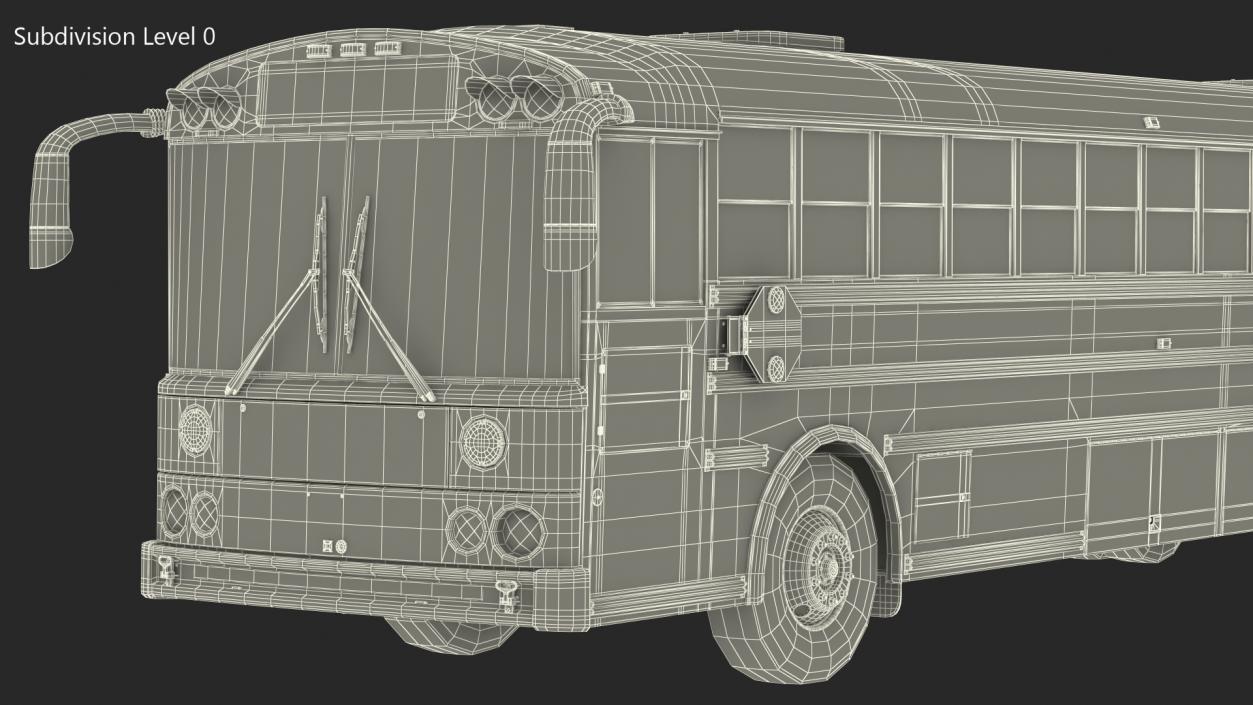 3D Thomas Saf T Liner School Bus Rigged