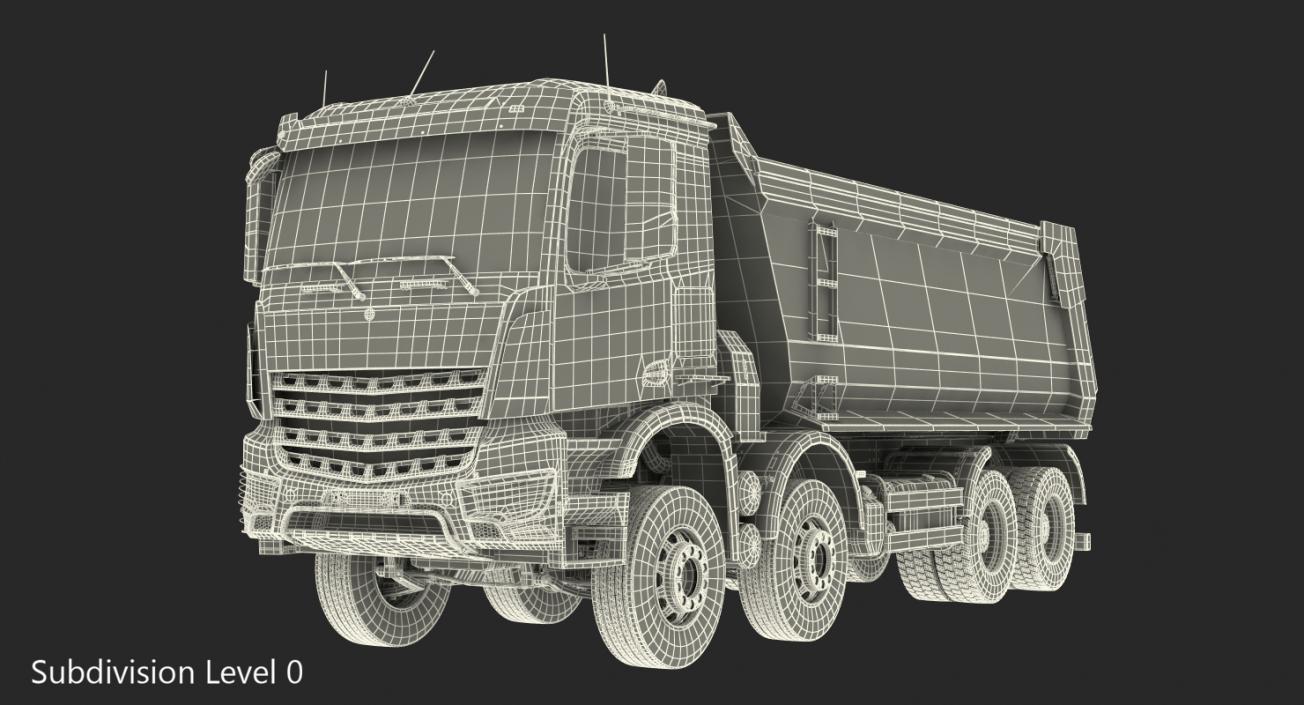 3D Heavy Utility Dump Truck 8X8 model