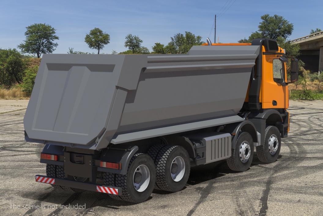 3D Heavy Utility Dump Truck 8X8 model
