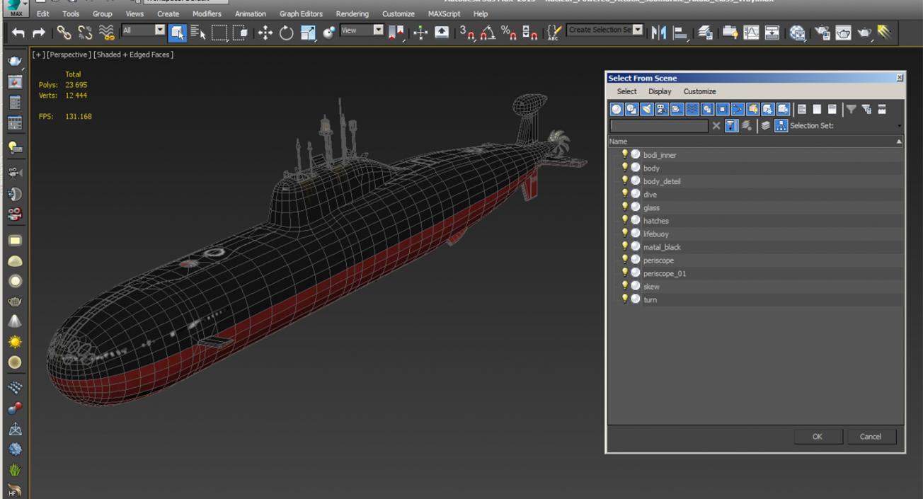 Nuclear Powered Attack Submarine Akula Class 3D model