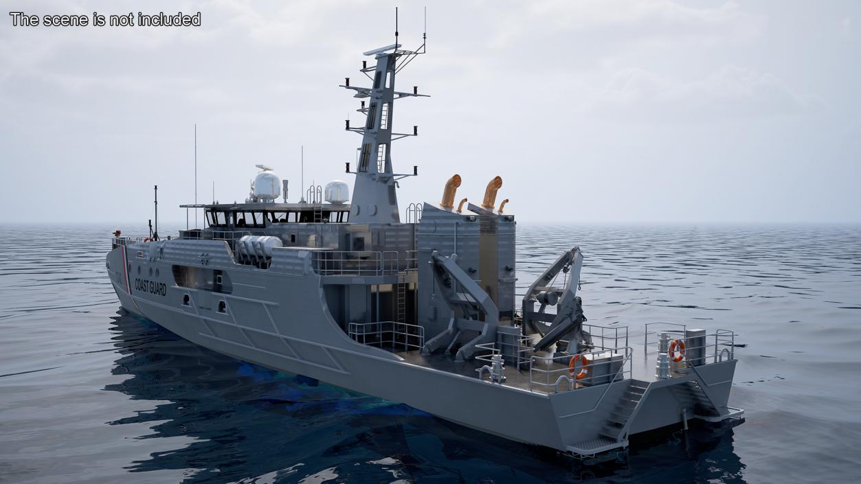 TTS Scarborough CG42 Coast Guard Rigged 3D model