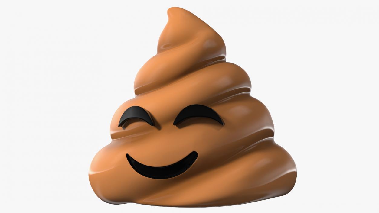 3D Poop Emoji Smiling Eyes model