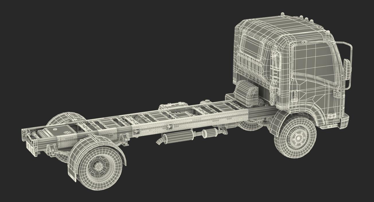 3D Commercial Truck Isuzu NPR 2018 Rigged model