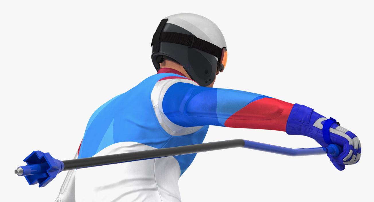 3D model Male Skier Generic Rigged