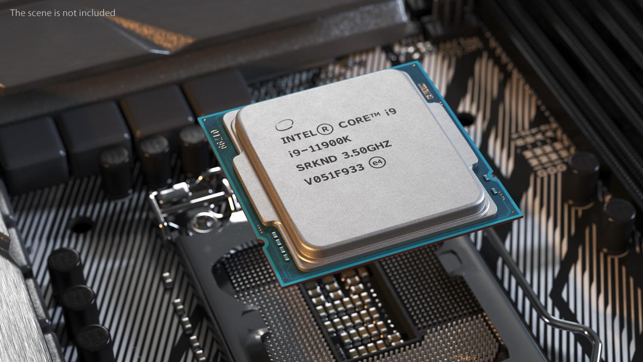 Intel Core i9 11900K CPU 3D model