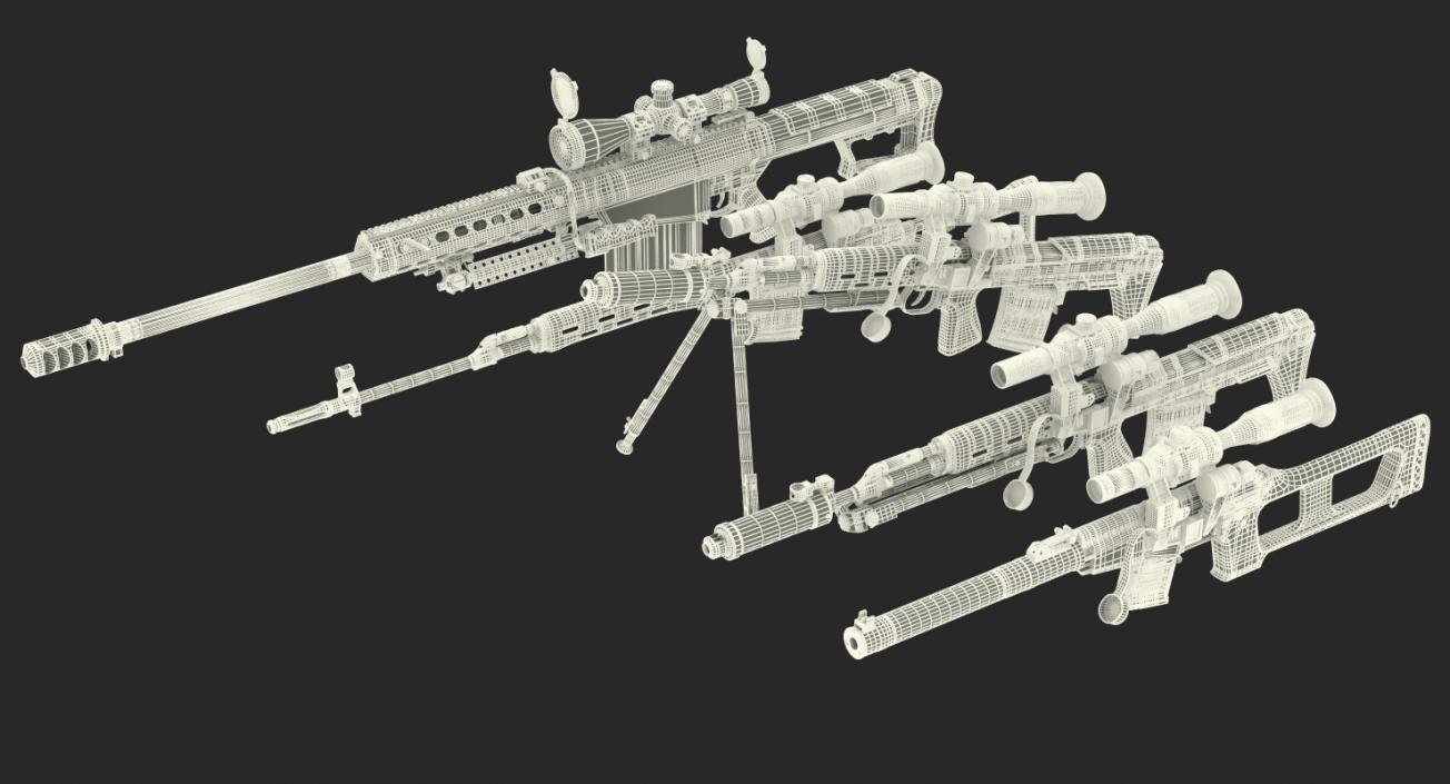 Sniper Rifles Collection 3D model