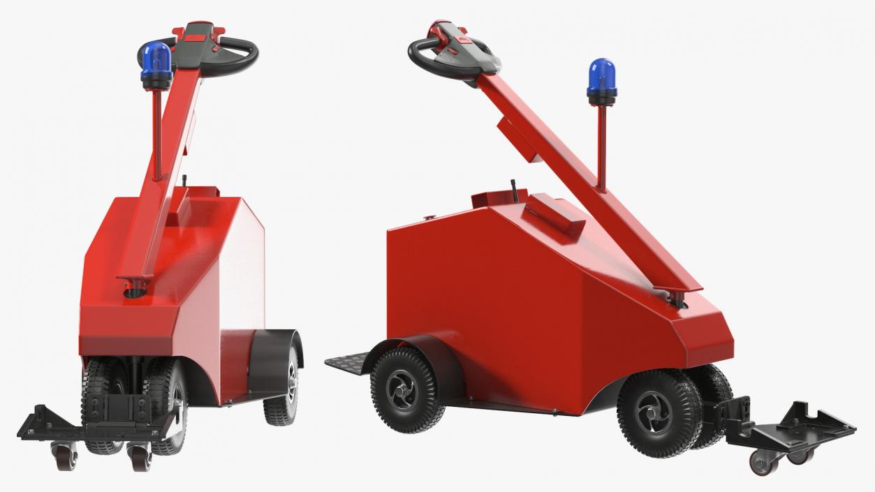 3D Red Electric Trolley Cart Mover