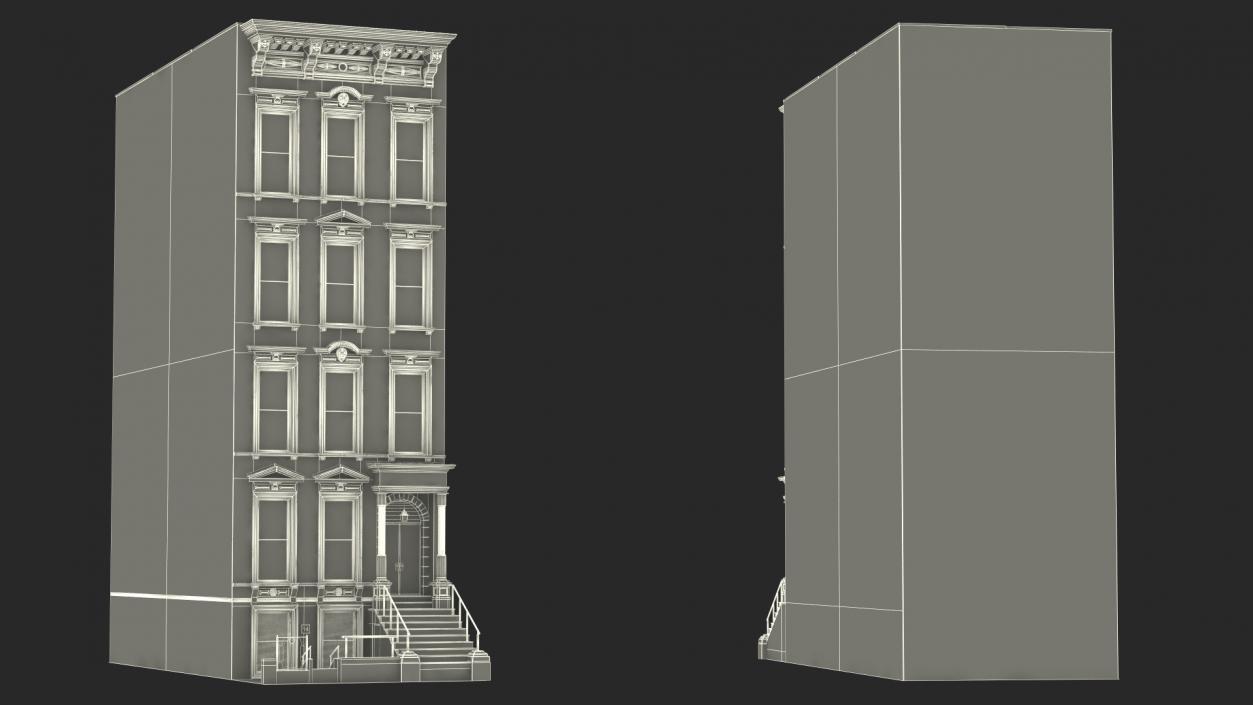 3D Brownstone House