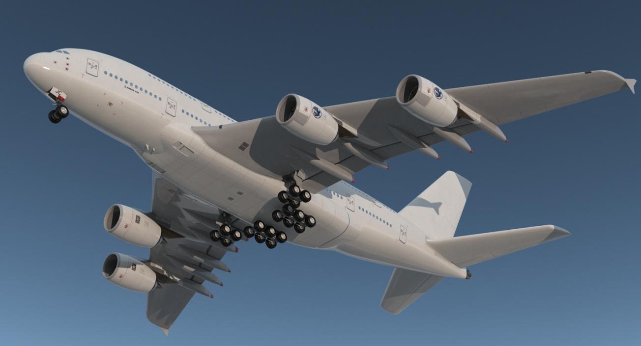 3D model Airbus A380 800 Generic Rigged