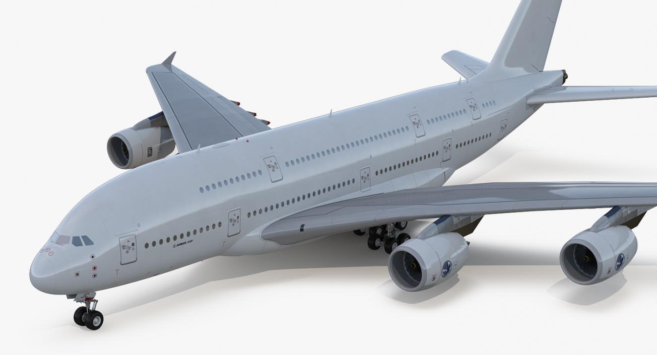 3D model Airbus A380 800 Generic Rigged