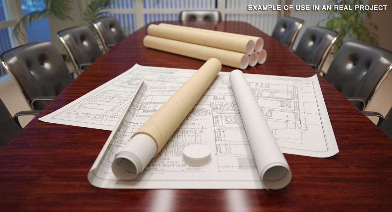 3D Cardboard Tube with Papers