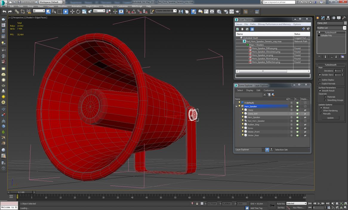 Red Horn Speaker Generic 3D model