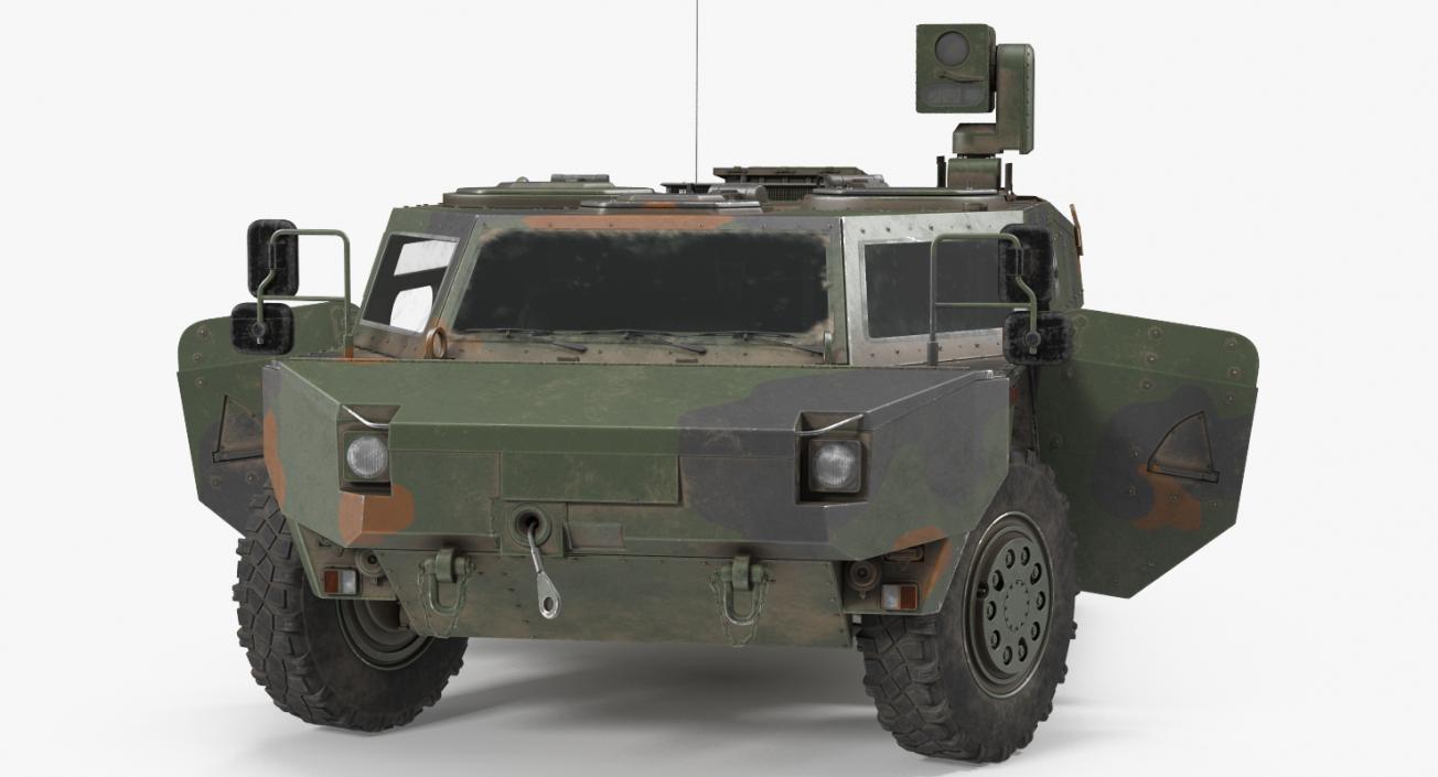 3D Fennek German Reconnaissance Vehicle Rigged model
