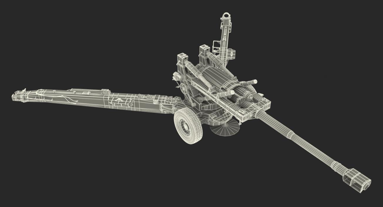 Artillery M198 155mm Howitzer 3D model