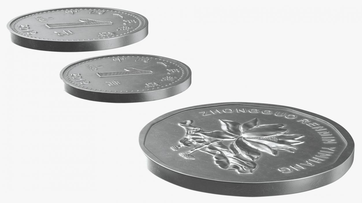 3D model China Coins Set