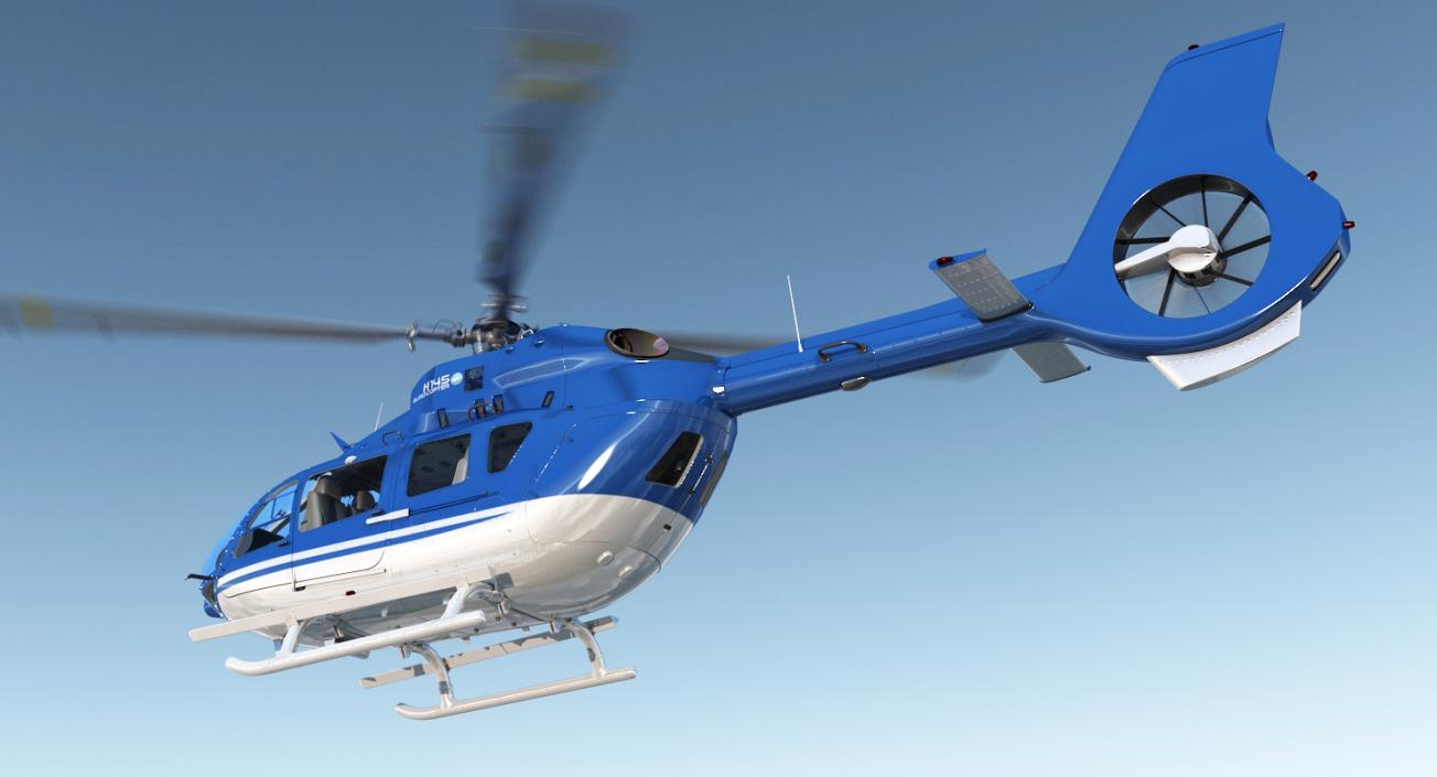 3D model Civil Helicopter Airbus H145 Rigged