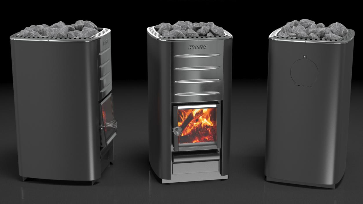 3D Harvia M3 Woodburning Sauna Stove model