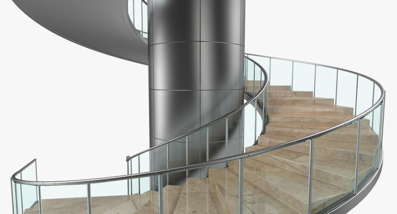 Modern Round Stairs 3D model