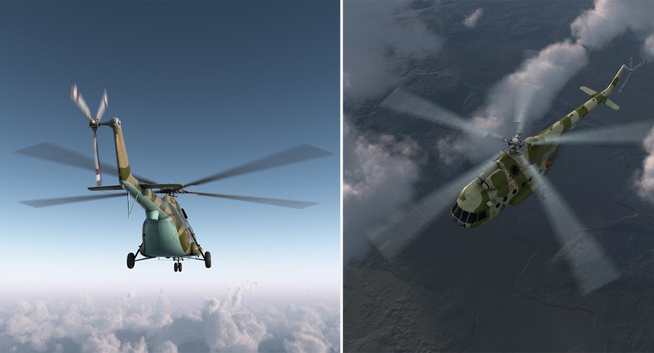 Russian Military Helicopters Collection 3D model