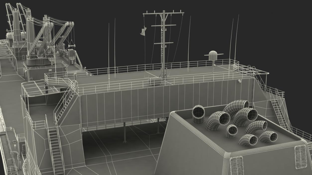 3D model USNS Bob Hope Rigged