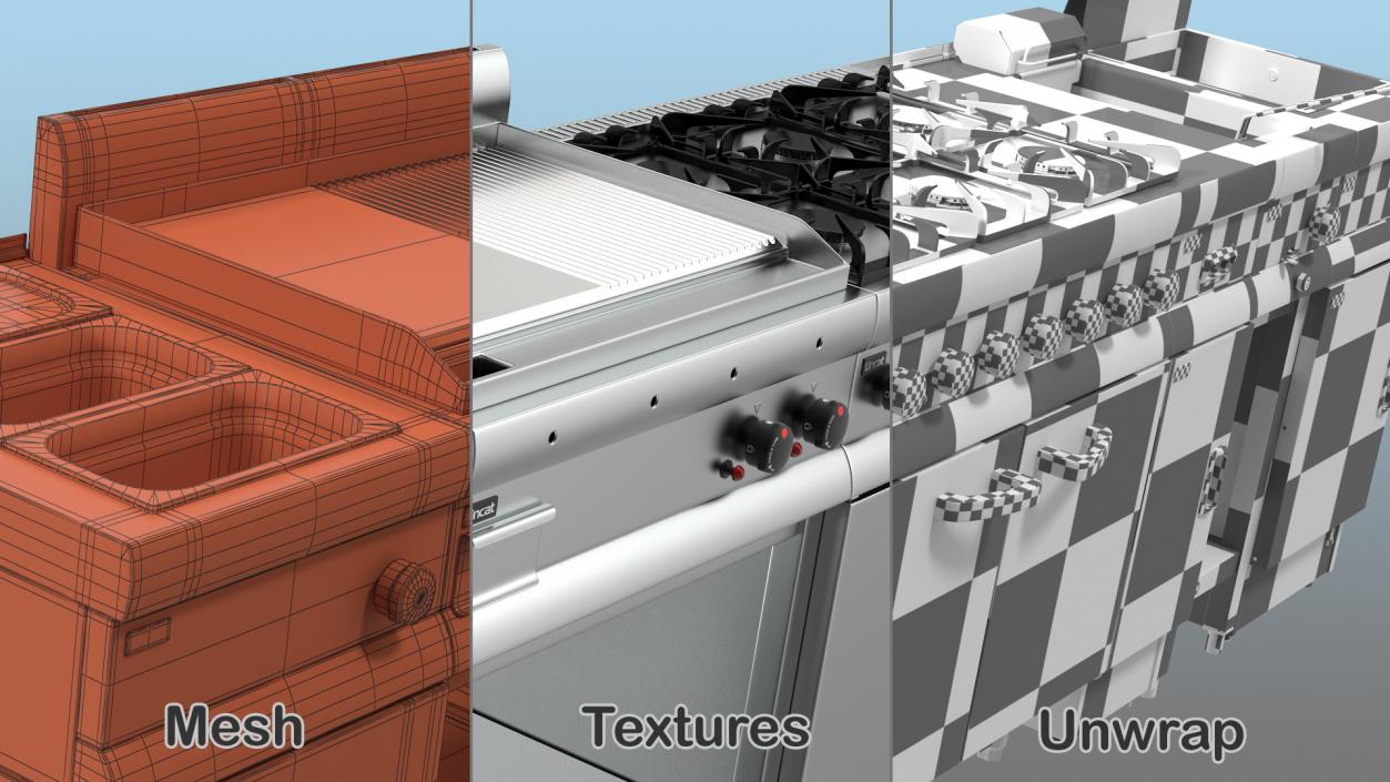 3D LINCAT Kitchen Equipment Set model