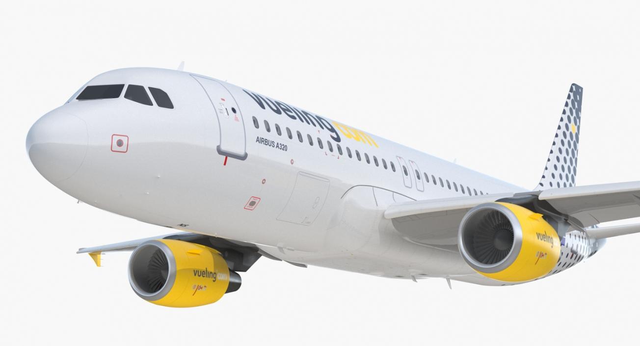 3D model Airbus A320 Vueling Airlines Rigged
