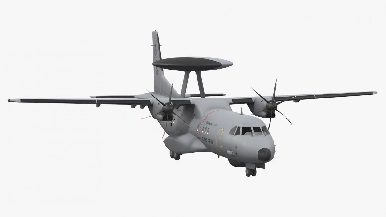 3D model Airbus C295 Airborne Early Warning and Control Aircraft