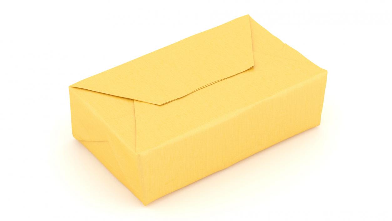 Butter Block in Metallic Gold Foil 3D model