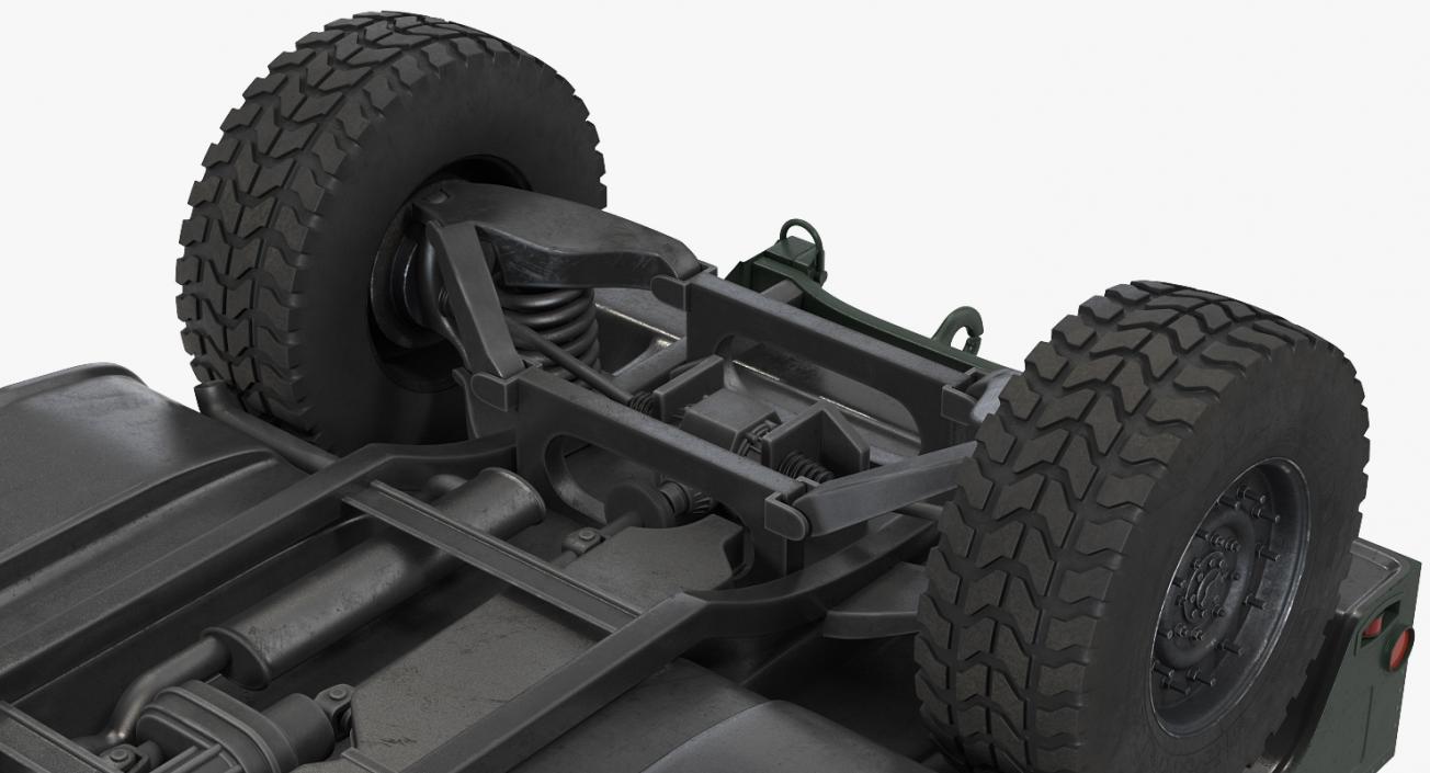 3D HMMWV M998 Equipped with Avenger Simple Interior model