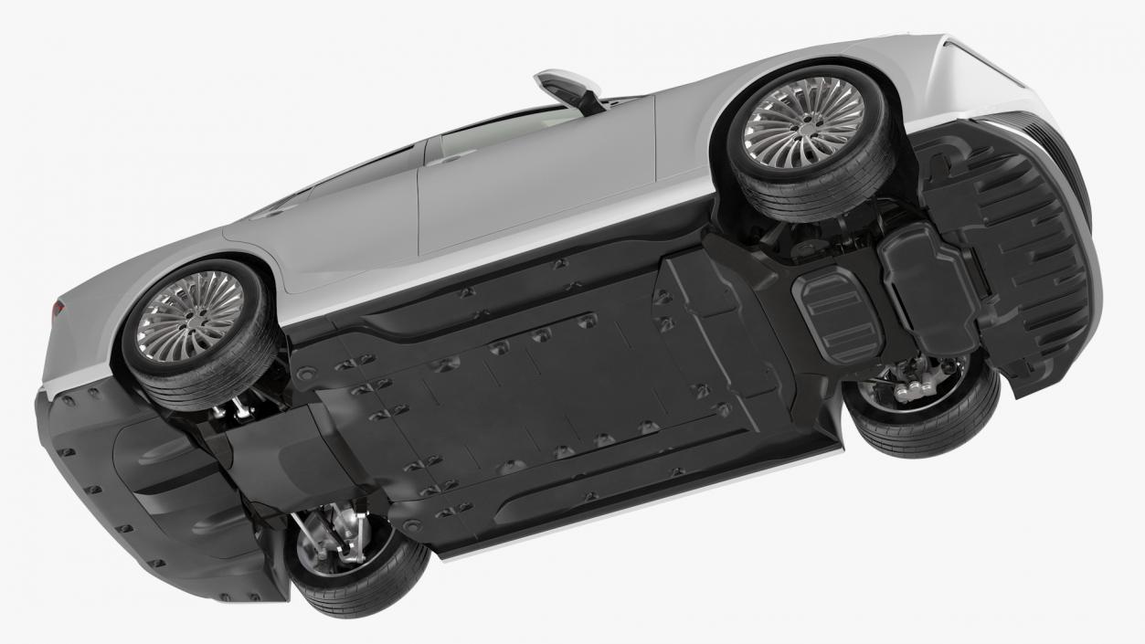 3D Mid Size Sedan Hydrogen Fuel Cell Vehicle
