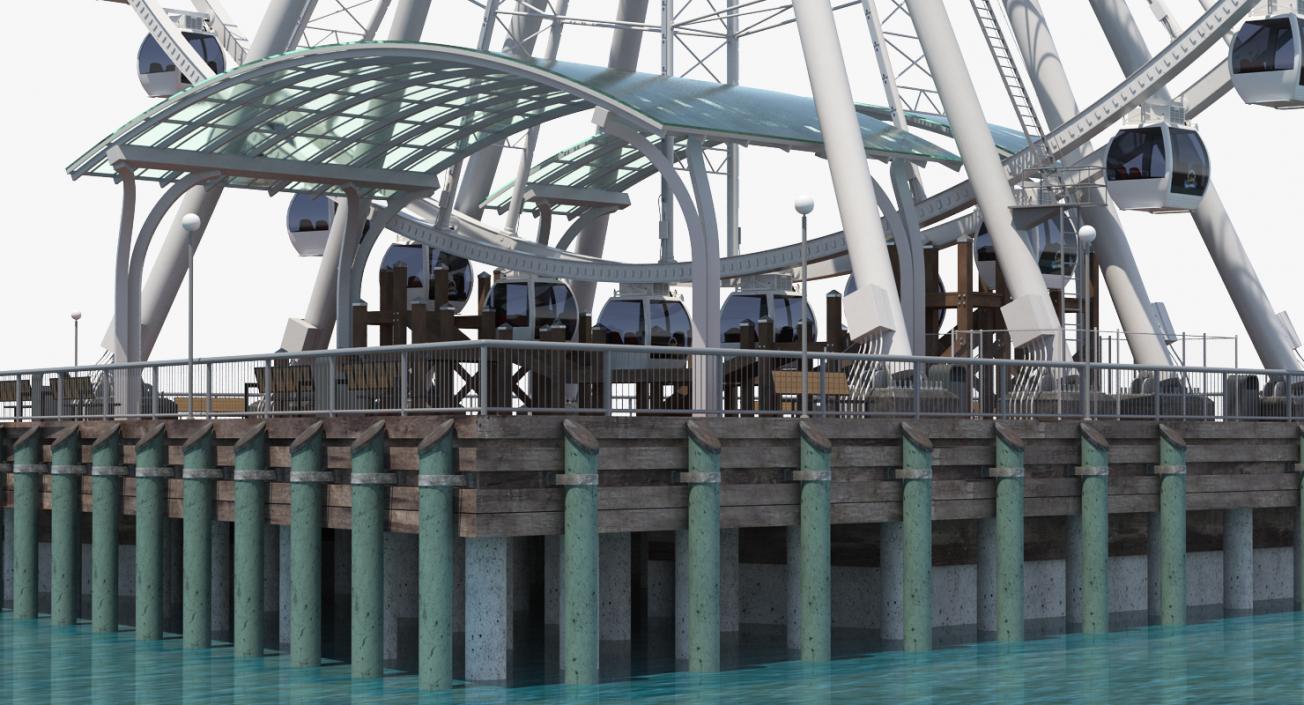 Seattle Great Ferris Wheel at Pier 3D model