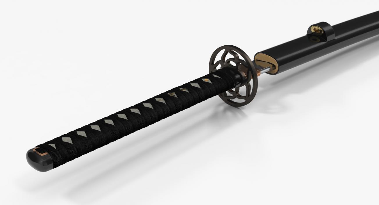3D Double Sword Stand for Samurai Katana and Wakizashi
