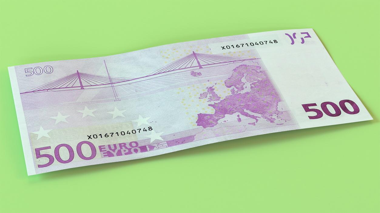 500 Euro Banknote 3D