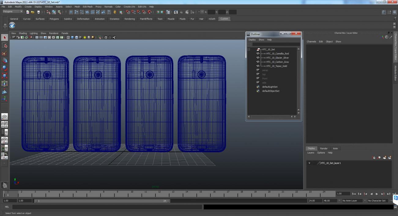 3D model HTC 10 Set