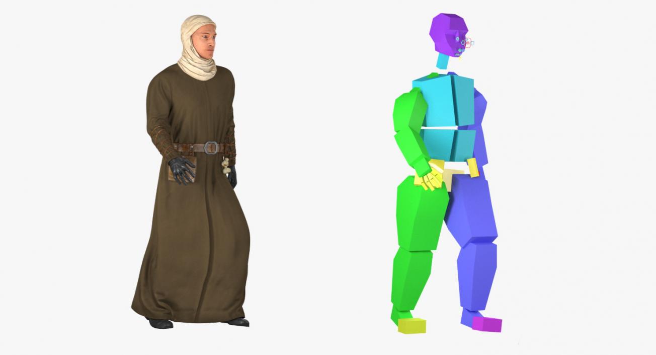Medieval Man Rigged 3D model